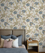 Lana Jacobean Floral Prepasted Wallpaper