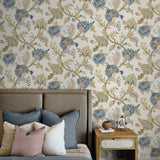 Lana Jacobean Floral Prepasted Wallpaper