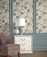 Lana Jacobean Floral Prepasted Wallpaper