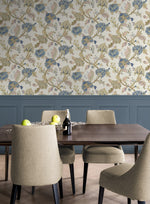 Lana Jacobean Floral Prepasted Wallpaper