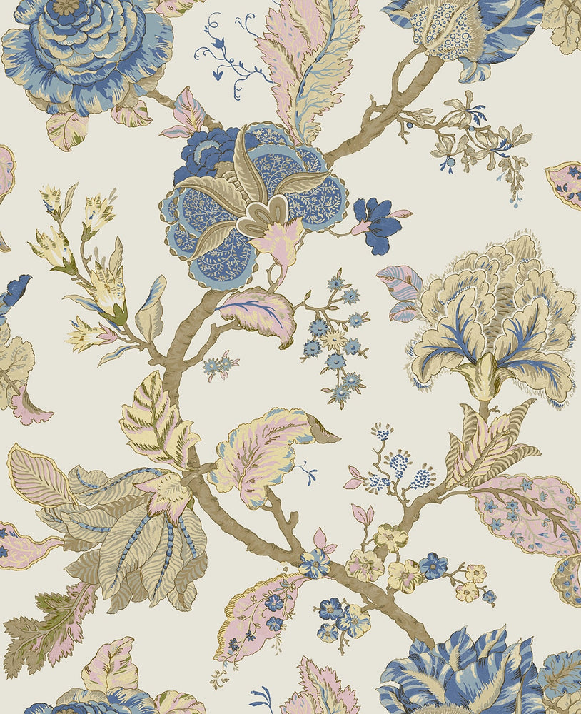 Lana Jacobean Floral Prepasted Wallpaper