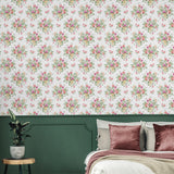 PR12601 floral prepasted wallpaper bedroom from Seabrook Designs