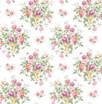 Floral Bouquet Traditional Prepasted Wallpaper