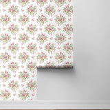 PR12601 floral prepasted wallpaper roll from Seabrook Designs