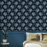 PR12602 floral prepasted wallpaper bedroom from Seabrook Designs