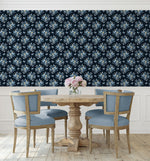 PR12602 floral prepasted wallpaper dining room from Seabrook Designs