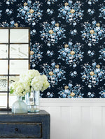 PR12602 floral prepasted wallpaper decor from Seabrook Designs