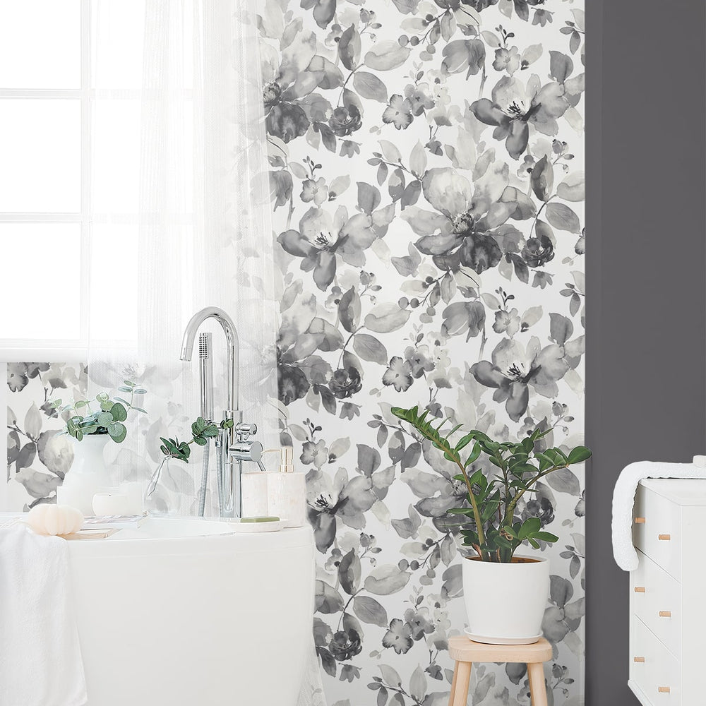 
                  
                    PR12700 watercolor floral prepasted wallpaper bathroom from Seabrook Designs
                  
                