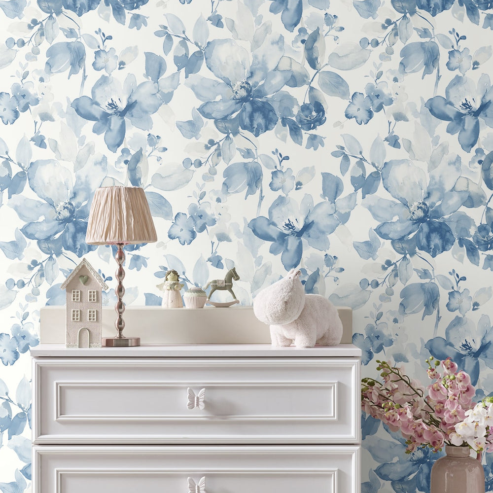 
                  
                    PR12702 watercolor floral prepasted wallpaper nursery from Seabrook Designs
                  
                
