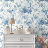PR12702 watercolor floral prepasted wallpaper nursery from Seabrook Designs