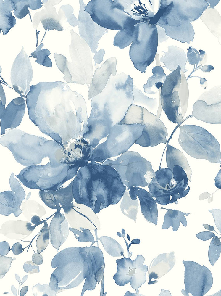 PR12702 watercolor floral prepasted wallpaper from Seabrook Designs