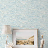 PR12802 blue coastal prepasted wallpaper decor from Seabrook Designs