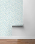 PR12802 blue coastal prepasted wallpaper roll from Seabrook Designs
