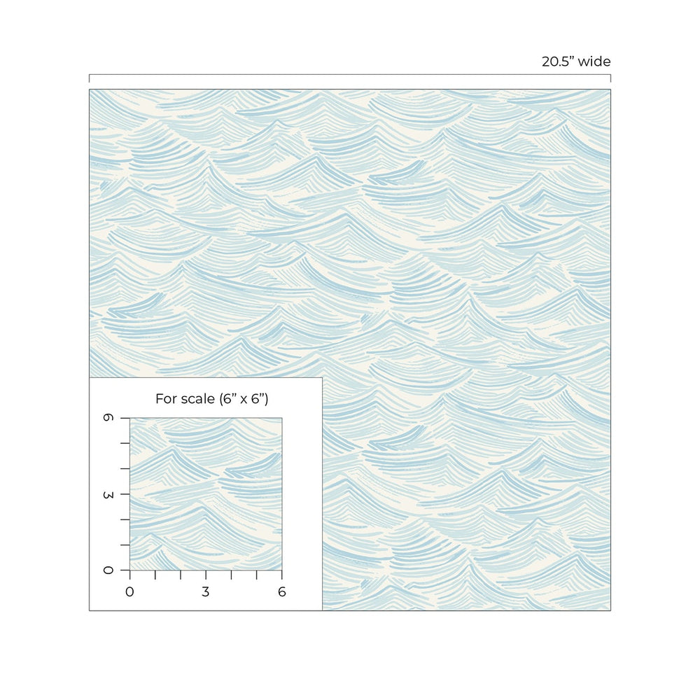 PR12802 blue coastal prepasted wallpaper scale from Seabrook Designs