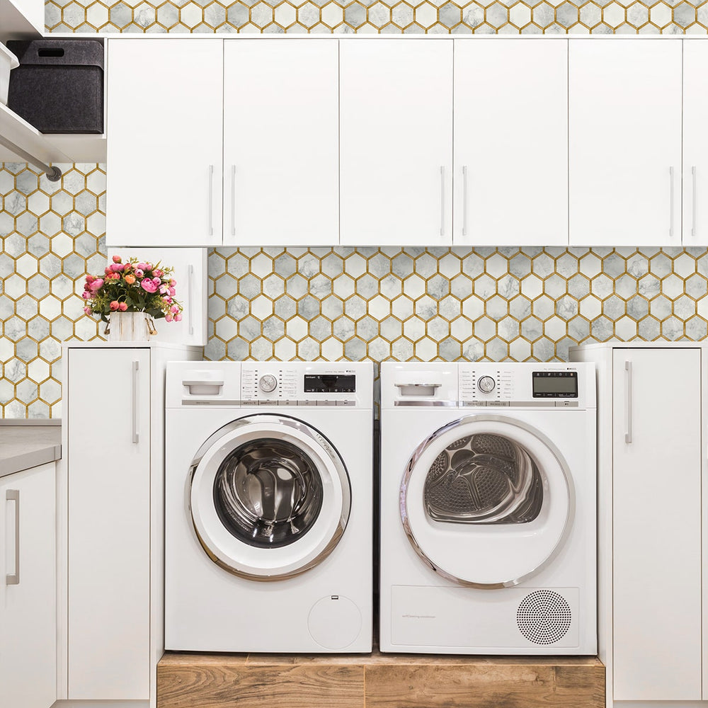 
                  
                    PR12905 faux tile prepasted wallpaper living room from Seabrook Designs
                  
                