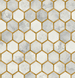 Faux Hex Tile Prepasted Wallpaper