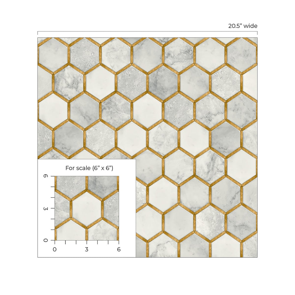 PR12905 faux tile prepasted wallpaper scale from Seabrook Designs