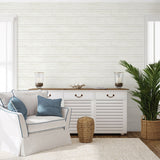 PR13000 faux shiplap prepasted wallpaper living room from Seabrook Designs