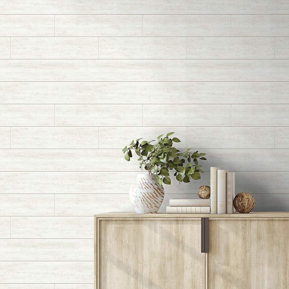 
                  
                    PR13000 faux shiplap prepasted wallpaper accent from Seabrook Designs
                  
                