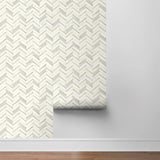 PR13105 faux chevron tile prepasted wallpaper roll from Seabrook Designs