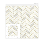 PR13105 faux chevron tile prepasted wallpaper scale from Seabrook Designs
