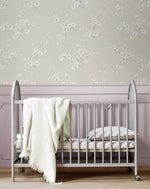 PR13201 floral prepasted wallpaper nursery from Seabrook Designs