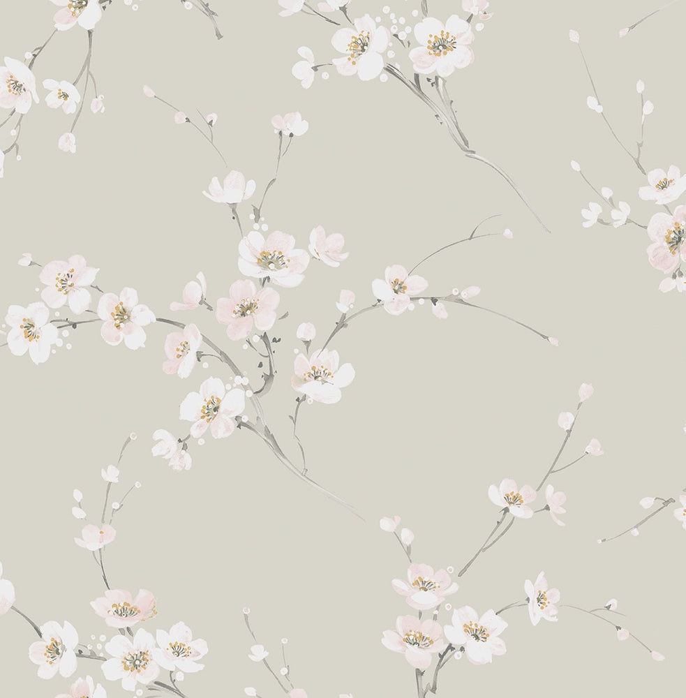 PR13201 floral prepasted wallpaper from Seabrook Designs
