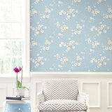 PR13202 floral prepasted wallpaper entryway from Seabrook Designs