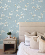 PR13202 floral prepasted wallpaper bedroom from Seabrook Designs
