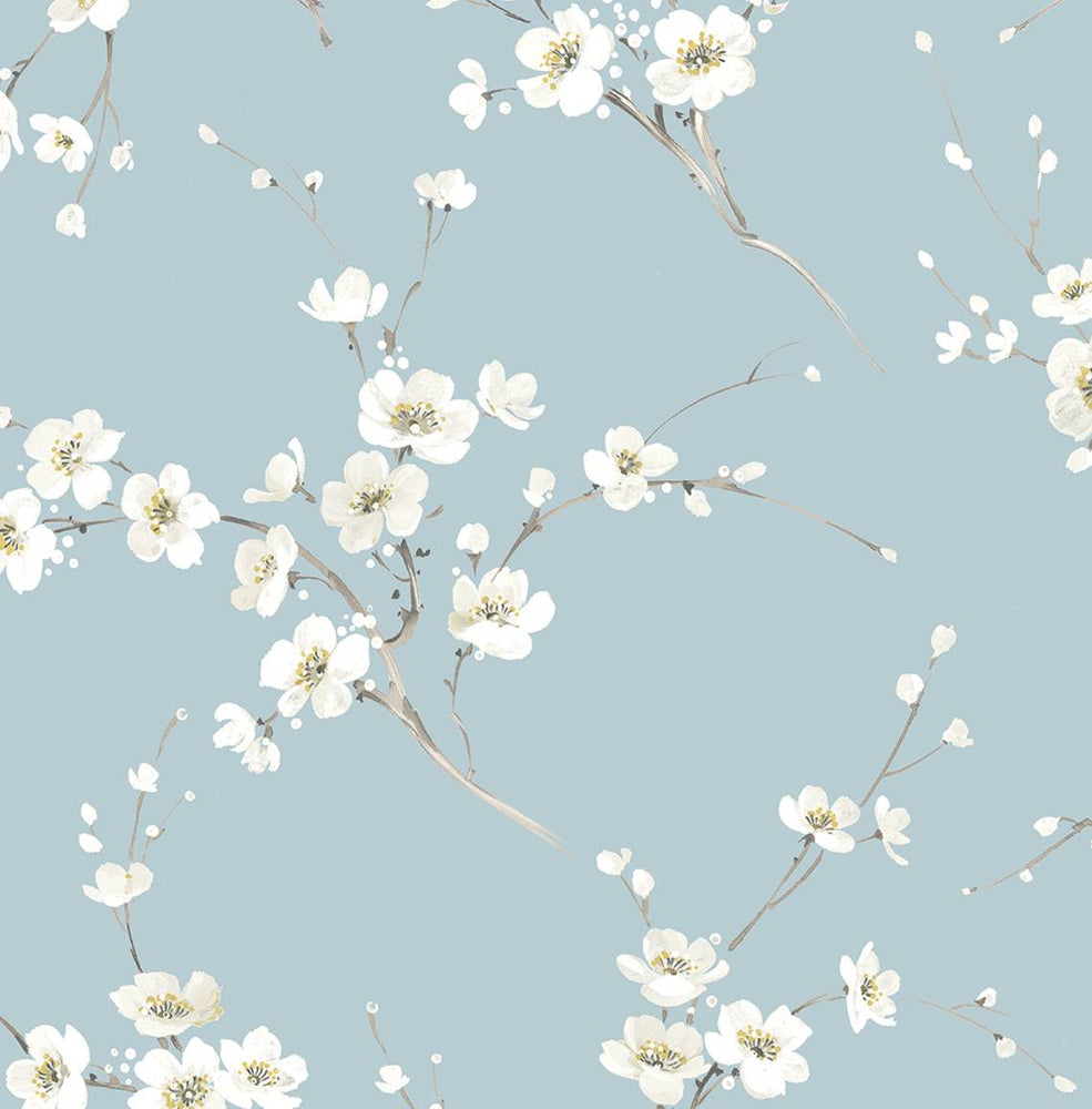 Blossoming Branches Floral Prepasted Wallpaper