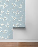 PR13202 floral prepasted wallpaper roll from Seabrook Designs