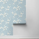 PR13202 floral prepasted wallpaper roll from Seabrook Designs