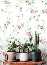 PR13301 floral trail prepasted wallpaper decor from Seabrook Designs