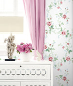 PR13301 floral trail prepasted wallpaper accent from Seabrook Designs