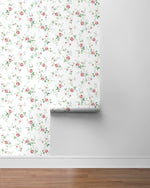 PR13301 floral trail prepasted wallpaper roll from Seabrook Designs