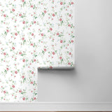 PR13301 floral trail prepasted wallpaper roll from Seabrook Designs