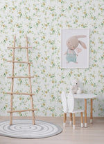 PR13303 floral trail prepasted wallpaper nursery from Seabrook Designs