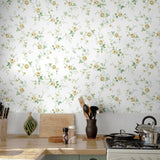 PR13303 floral trail prepasted wallpaper kitchen from Seabrook Designs