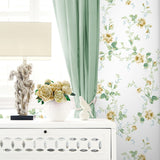PR13303 floral trail prepasted wallpaper accent from Seabrook Designs