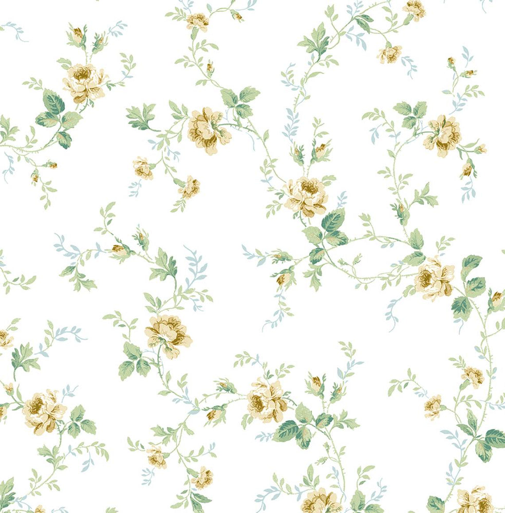 PR13303 floral trail prepasted wallpaper from Seabrook Designs