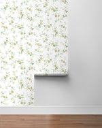 PR13303 floral trail prepasted wallpaper roll from Seabrook Designs