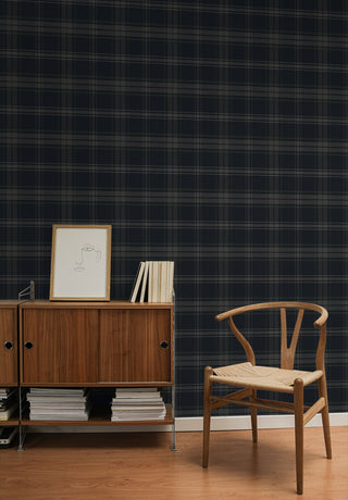 PR13402 plaid prepasted wallpaper entrywayfrom Seabrook Designs