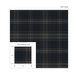 PR13402 plaid prepasted wallpaper scale from Seabrook Designs