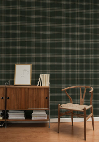 PR13404 plaid prepasted wallpaper entryway from Seabrook Designs