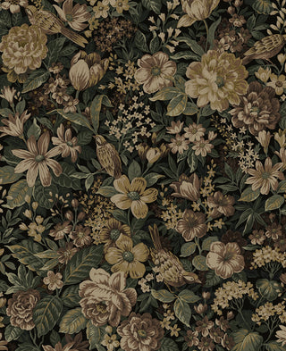 Vintage Meadow Garden Floral Prepasted Wallpaper at Say Decor