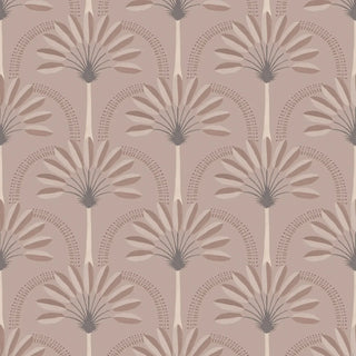 Mitchell Black South Beach Deco Palm Arches Wallpaper in shade Clay at Say Decor