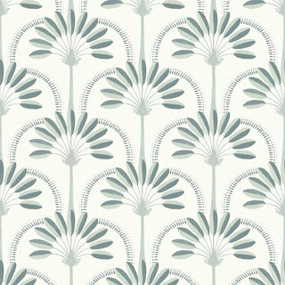 Mitchell Black South Beach Deco Palm Arches Wallpaper in shade Neutral at Say Decor