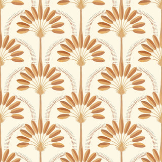 Mitchell Black South Beach Deco Palm Arches Wallpaper in shade Terracotta at Say Decor