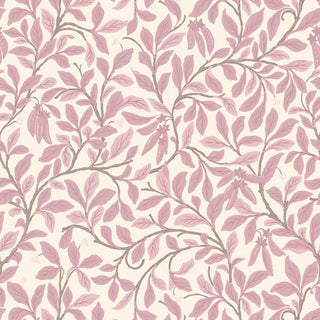 Mitchell Black Patterned Garden Leaf and Pod Wallpaper in shade Blush at Say Decor