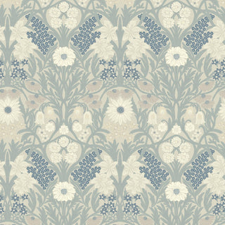 Mitchell Black Wild Meadow Floral Wallpaper in shade Linen Stone at Say Decor